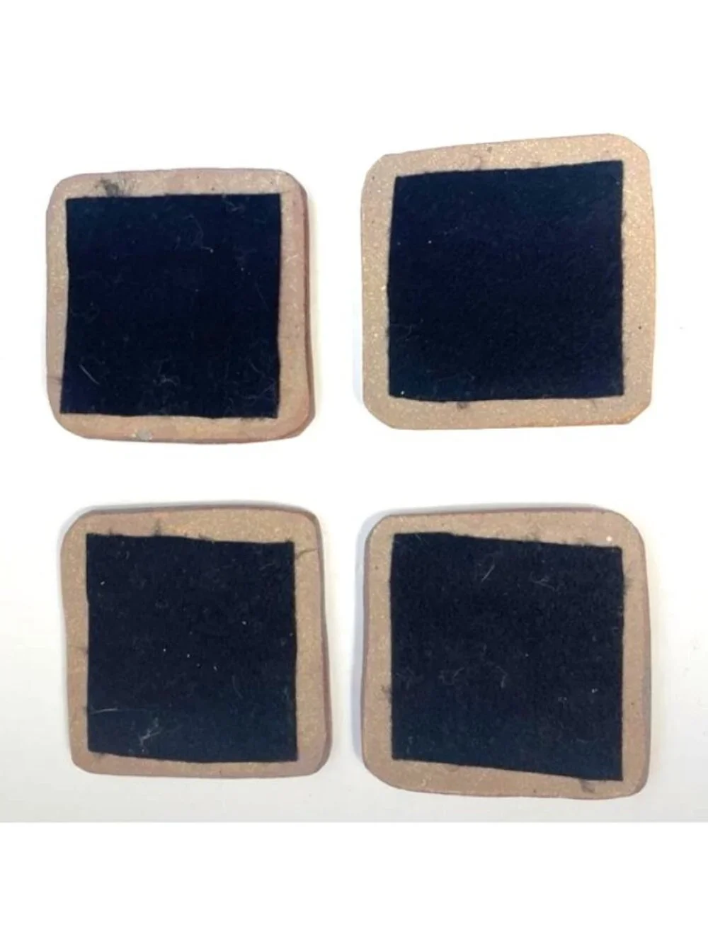 Handmade Sandstone Coasters With Llama & Mountain Design Set Of 4 Felt-Backed
